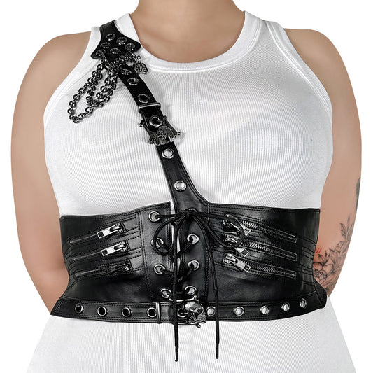 DA-105-LXL Faux Leather Waist Harness