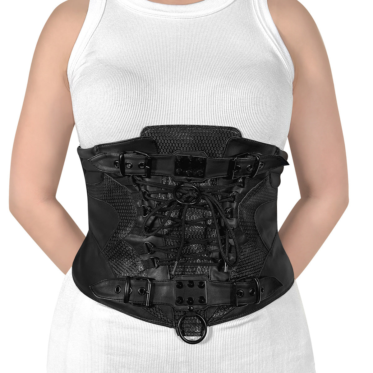 DA-310-SM Faux Leather Waist Cincher