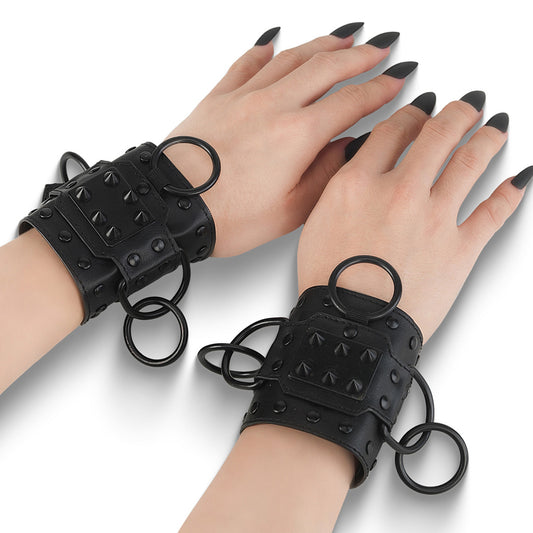 DA-402 Faux Leather Wrist Cuffs (Pair)