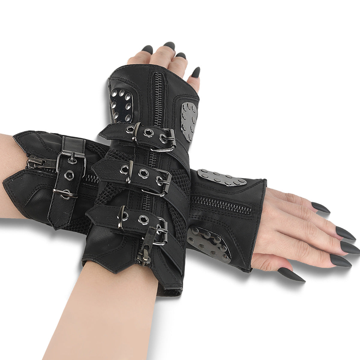 DA-457 Stretch Faux Leather Arm Warmer (Pair)