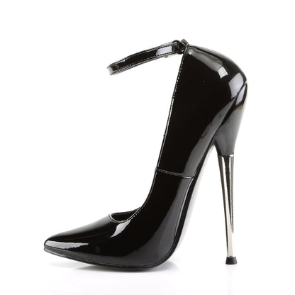 DAGGER-12 6 1/4" Solid Brass Heel Ankle Strap Plain Pump