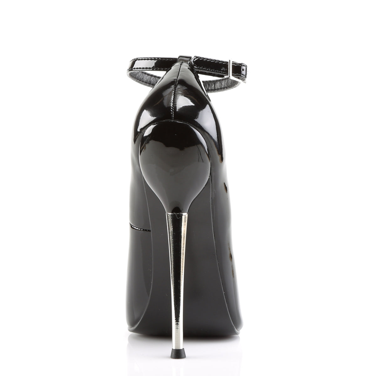 DAGGER-12 6 1/4" Solid Brass Heel Ankle Strap Plain Pump