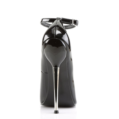 DAGGER-12 6 1/4" Solid Brass Heel Ankle Strap Plain Pump