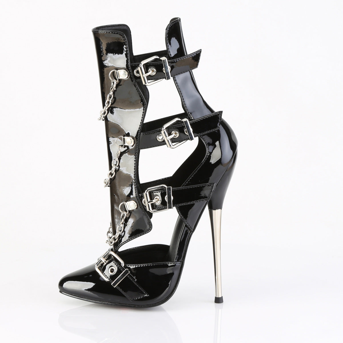 DAGGER-15 6 1/4" Solid Brass Heel Cage Bootie