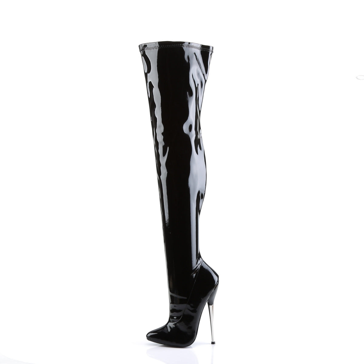 DAGGER-3000 6 1/4" Solid Brass Heel Plain Stretch Thigh BT