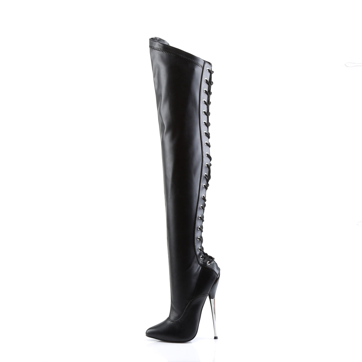 DAGGER-3060 *6 1/4" Solid Brass Heel Back Lace-Up Thigh BT