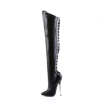 DAGGER-3060 *6 1/4" Solid Brass Heel Back Lace-Up Thigh BT