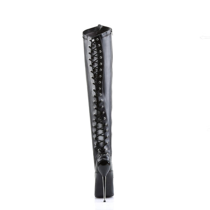 DAGGER-3060 *6 1/4" Solid Brass Heel Back Lace-Up Thigh BT