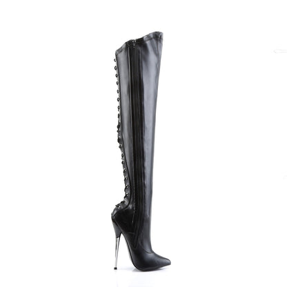 DAGGER-3060 *6 1/4" Solid Brass Heel Back Lace-Up Thigh BT