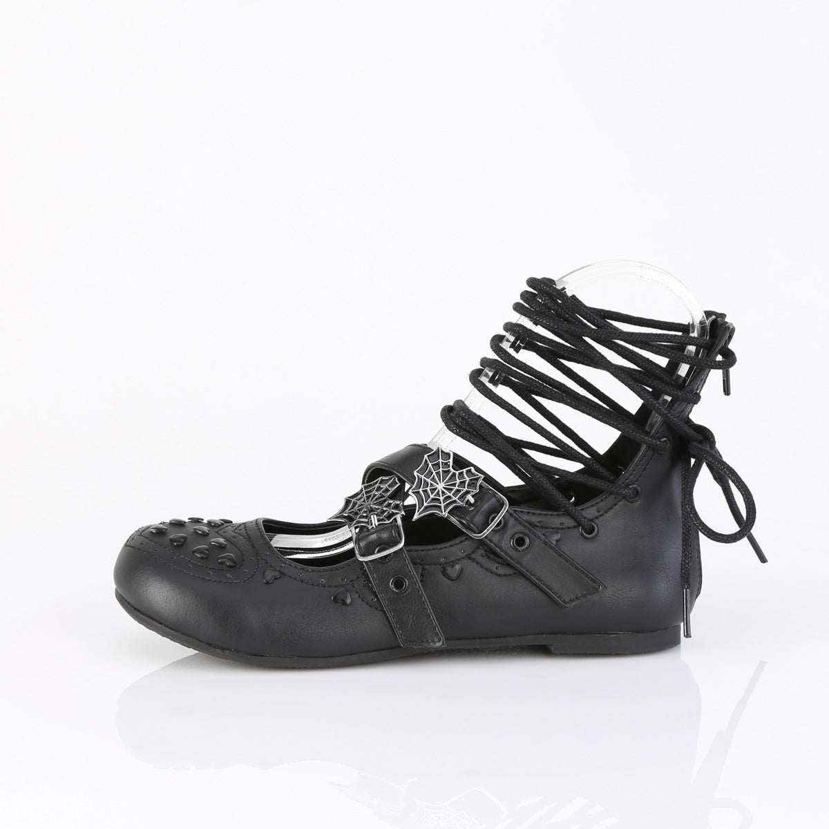 DAISY-11 Ballet Flat Eyelet Lace-Up Ankle High Shoe