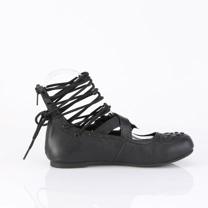 DAISY-11 Ballet Flat Eyelet Lace-Up Ankle High Shoe
