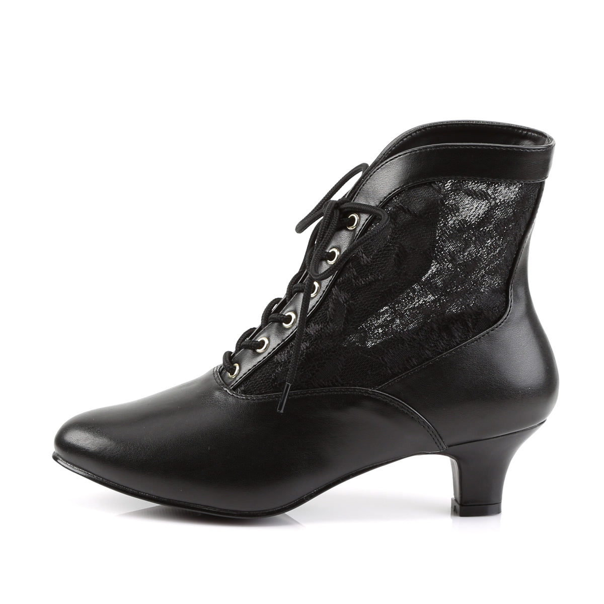 DAME-05 2" Heel, Lace Victorian Ankle Boot, Pioneer