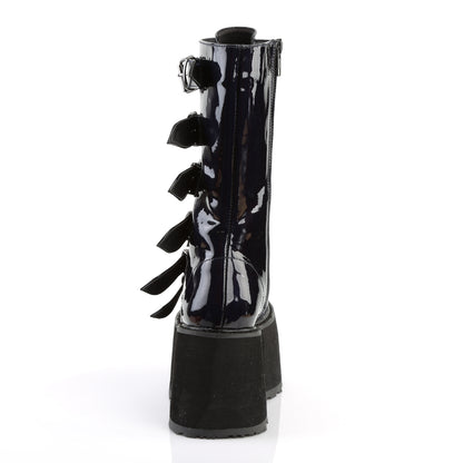 DAMNED-225 3 1/2" PF Mid-Calf Boot w/6 BuckleStraps, Metal Side Zip