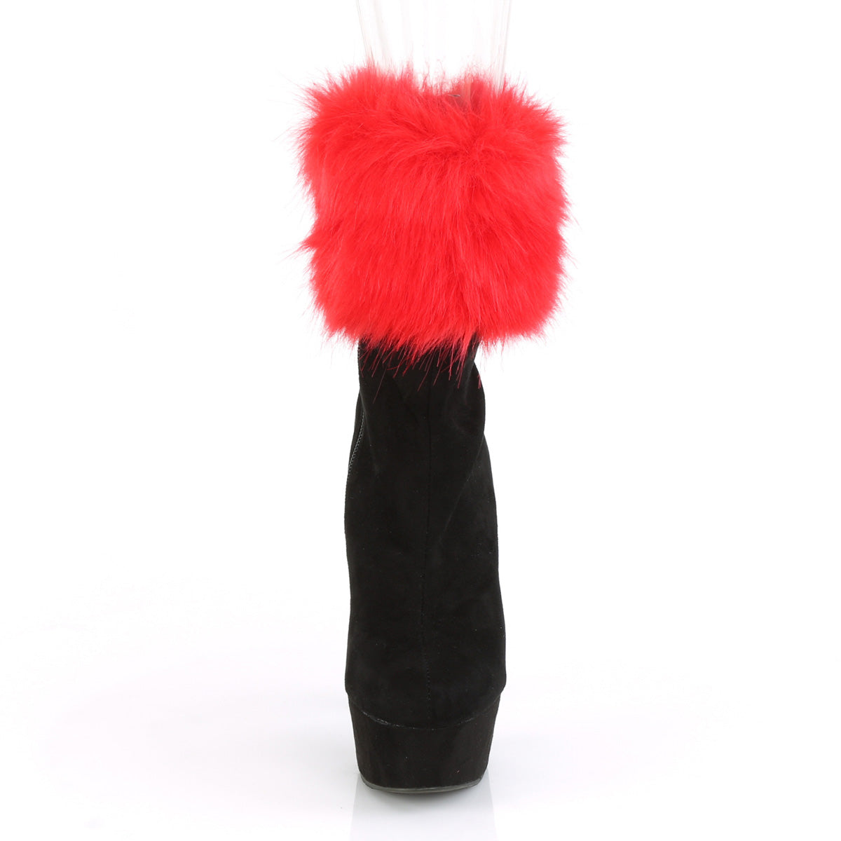 DELIGHT-1000 *6" Heel, 1 3/4" PF Ankle Bootie w/Fur Cuff, Inside Zip