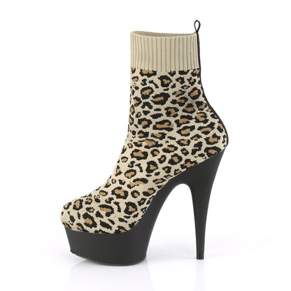DELIGHT-1002LP *6" Heel, 1 3/4" PF Pull-on Stretch Sock-Like Ankle Bootie