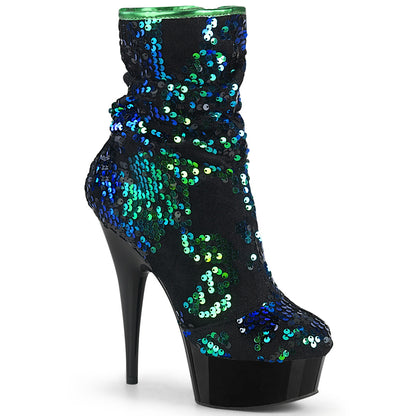 DELIGHT-1004 *6" Heel, 1 3/4" PF Slouch Ankle Boot, Side Zip