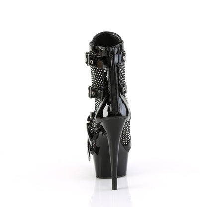 DELIGHT-1013RM 6" Heel, 1 3/4" PF Strappy Ankle Boot, Back Zip
