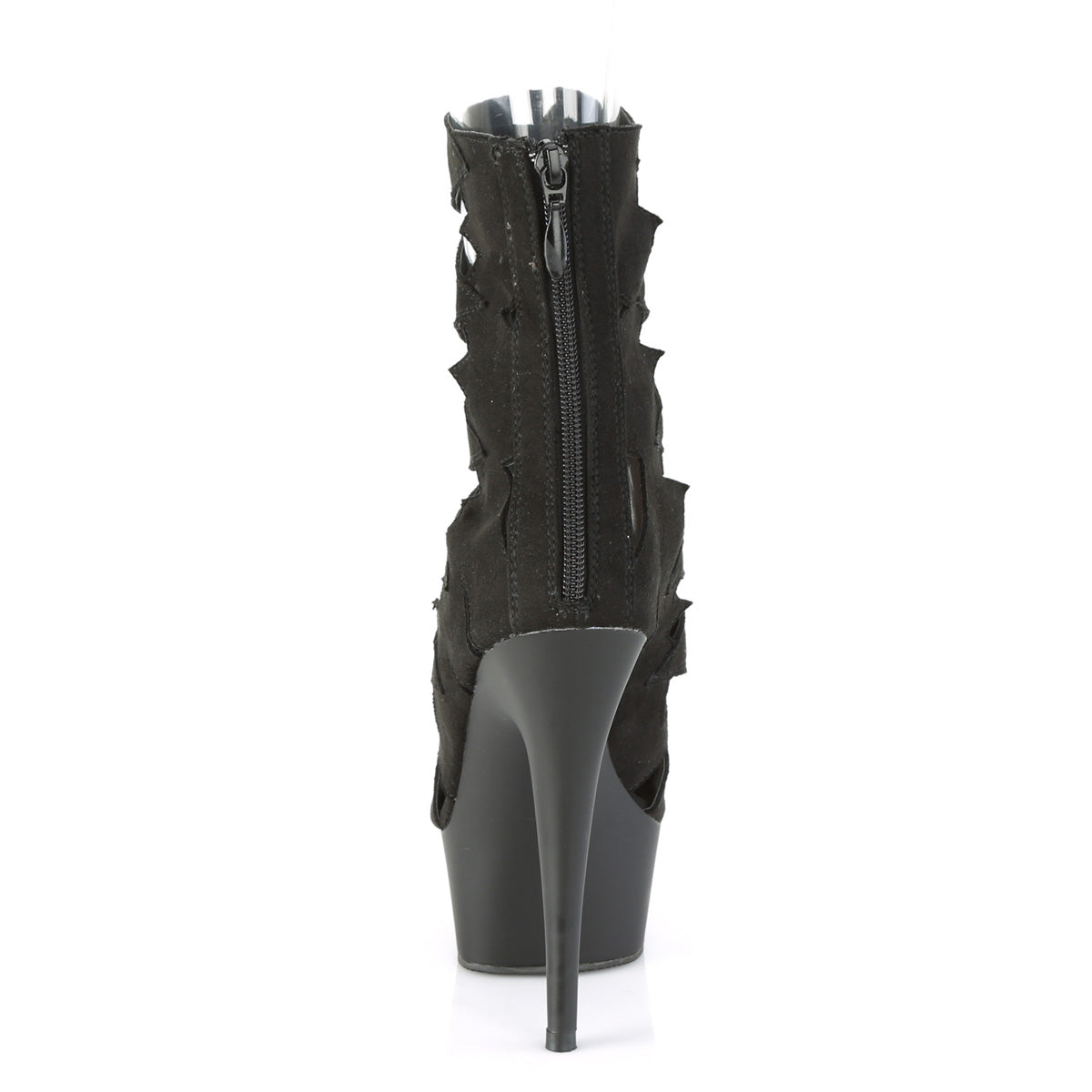 DELIGHT-1014 *6" Heel, 1 3/4" PF Peep Toe Cutout Ankle Boot, Back Zip