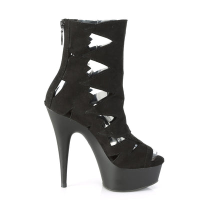 DELIGHT-1014 *6" Heel, 1 3/4" PF Peep Toe Cutout Ankle Boot, Back Zip
