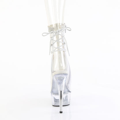 DELIGHT-1018C-2RS *6" Heel, 1 3/4" PF Open Toe/Heel Ankle Boot, Side Zip