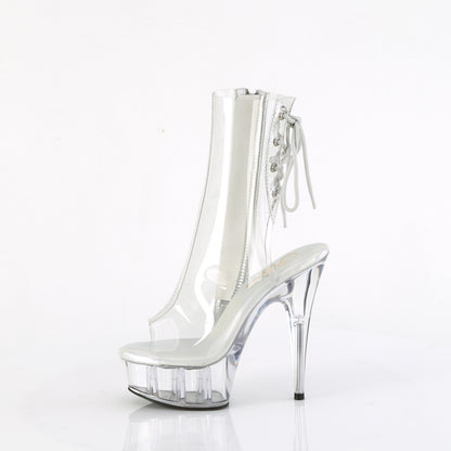 DELIGHT-1018C *6" Heel, 1 3/4" PF Open Toe/Heel Ankle Boot, Side Zip