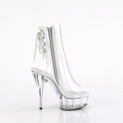 DELIGHT-1018C *6" Heel, 1 3/4" PF Open Toe/Heel Ankle Boot, Side Zip