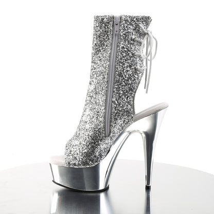 DELIGHT-1018G *6" Heel, 1 3/4" PF Open Toe/Heel Ankle Boot, Side Zip