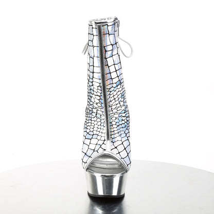 DELIGHT-1018HG *6" Heel, 1 3/4" PF Open Toe/Heel Ankle Boot, Side Zip
