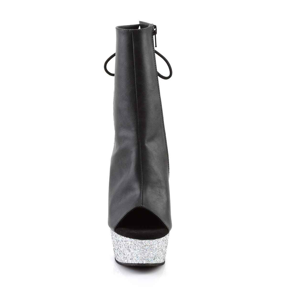 DELIGHT-1018LG *6" Heel, 1 3/4" PF Open Toe/Heel Ankle Boot, Side Zip
