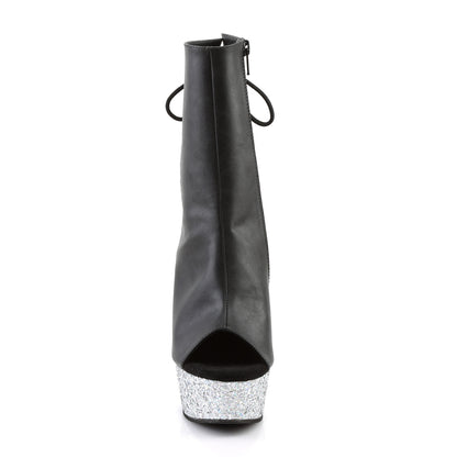 DELIGHT-1018LG *6" Heel, 1 3/4" PF Open Toe/Heel Ankle Boot, Side Zip