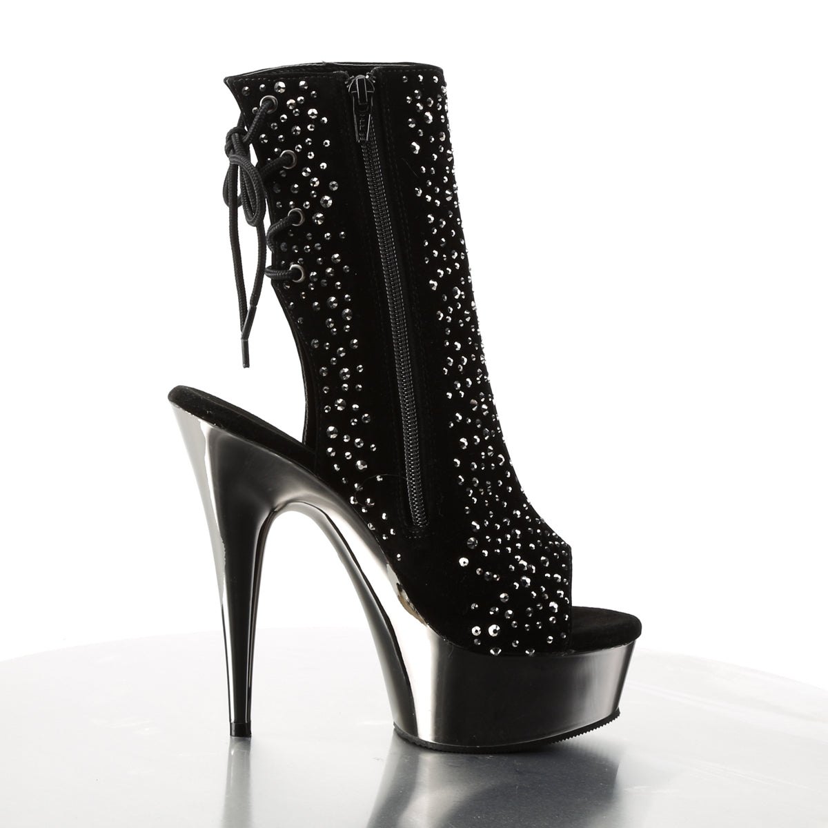 DELIGHT-1018RS *6" Heel, 1 3/4" PF Open Toe/ Back Ankle Boot