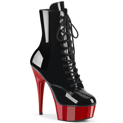 DELIGHT-1020 6" Lace-Up PF Ankle Boot, Side Zip