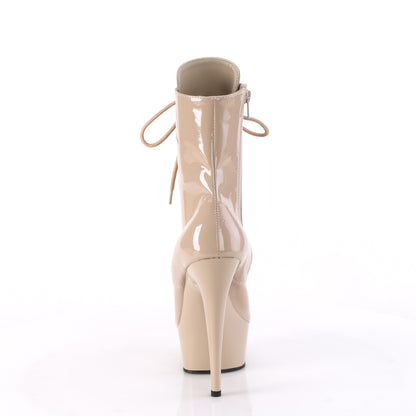 DELIGHT-1020 6" Heel, 1 3/4" PF Lace-up Ankle Boot, Side Zip