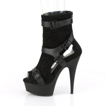 DELIGHT-1037 *6" Heel, 1 3/4" PF Peep Toe Ankle Boot, Back Zip