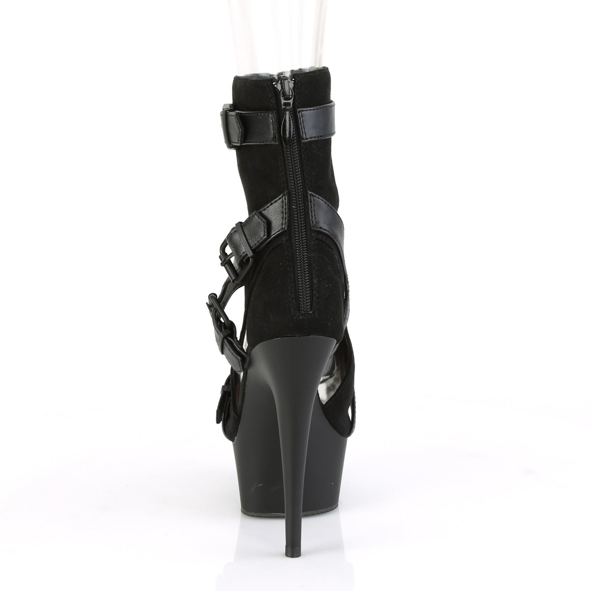 DELIGHT-1037 *6" Heel, 1 3/4" PF Peep Toe Ankle Boot, Back Zip