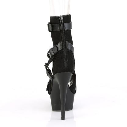 DELIGHT-1037 *6" Heel, 1 3/4" PF Peep Toe Ankle Boot, Back Zip