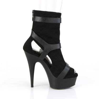 DELIGHT-1037 *6" Heel, 1 3/4" PF Peep Toe Ankle Boot, Back Zip