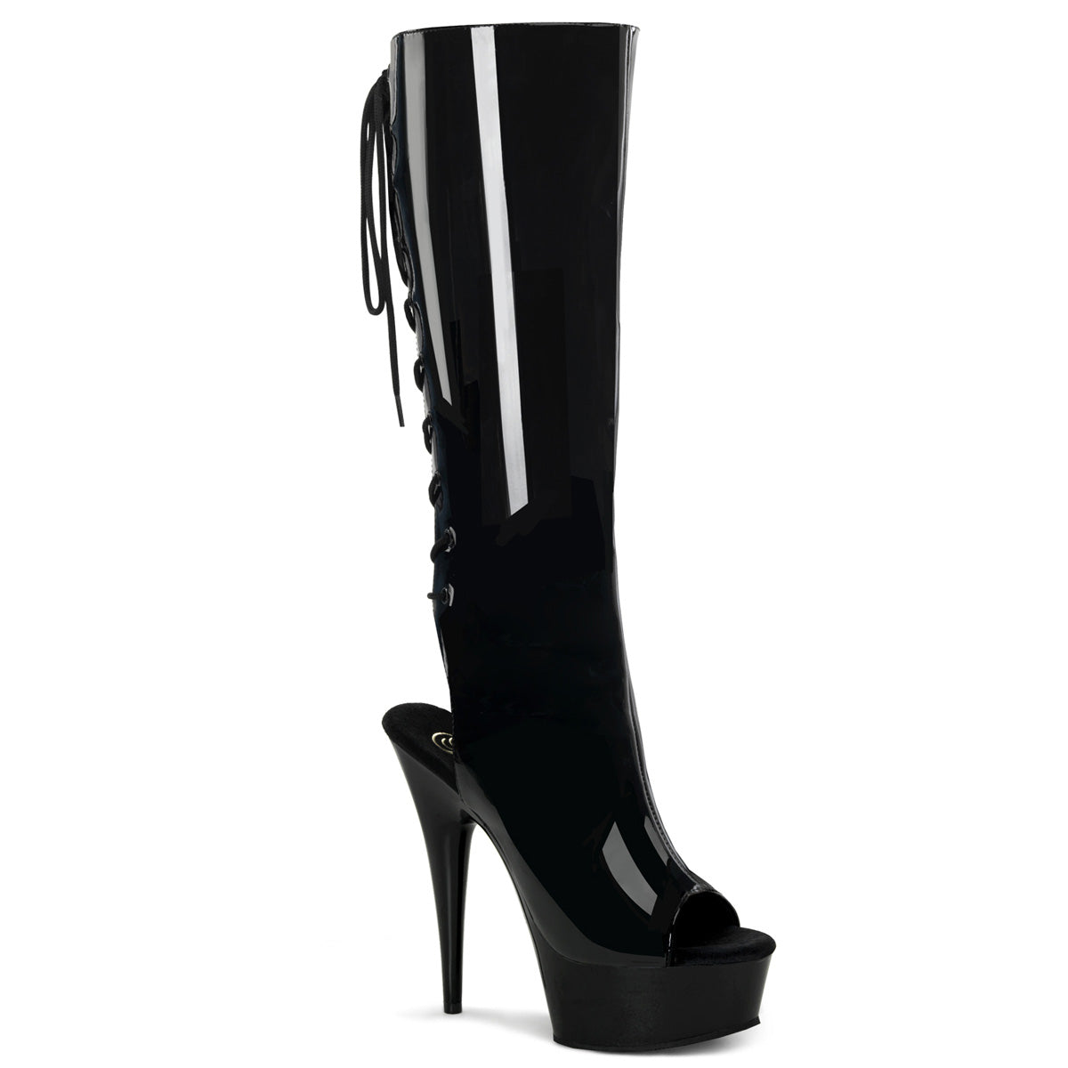 DELIGHT-2018 6" Heel, 1 3/4" PF Open Toe/Heel Knee Boot