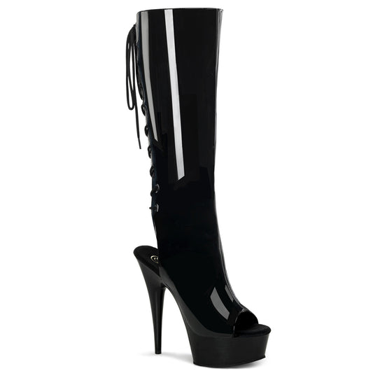 DELIGHT-2018 6" Heel, 1 3/4" PF Open Toe/Heel Knee Boot