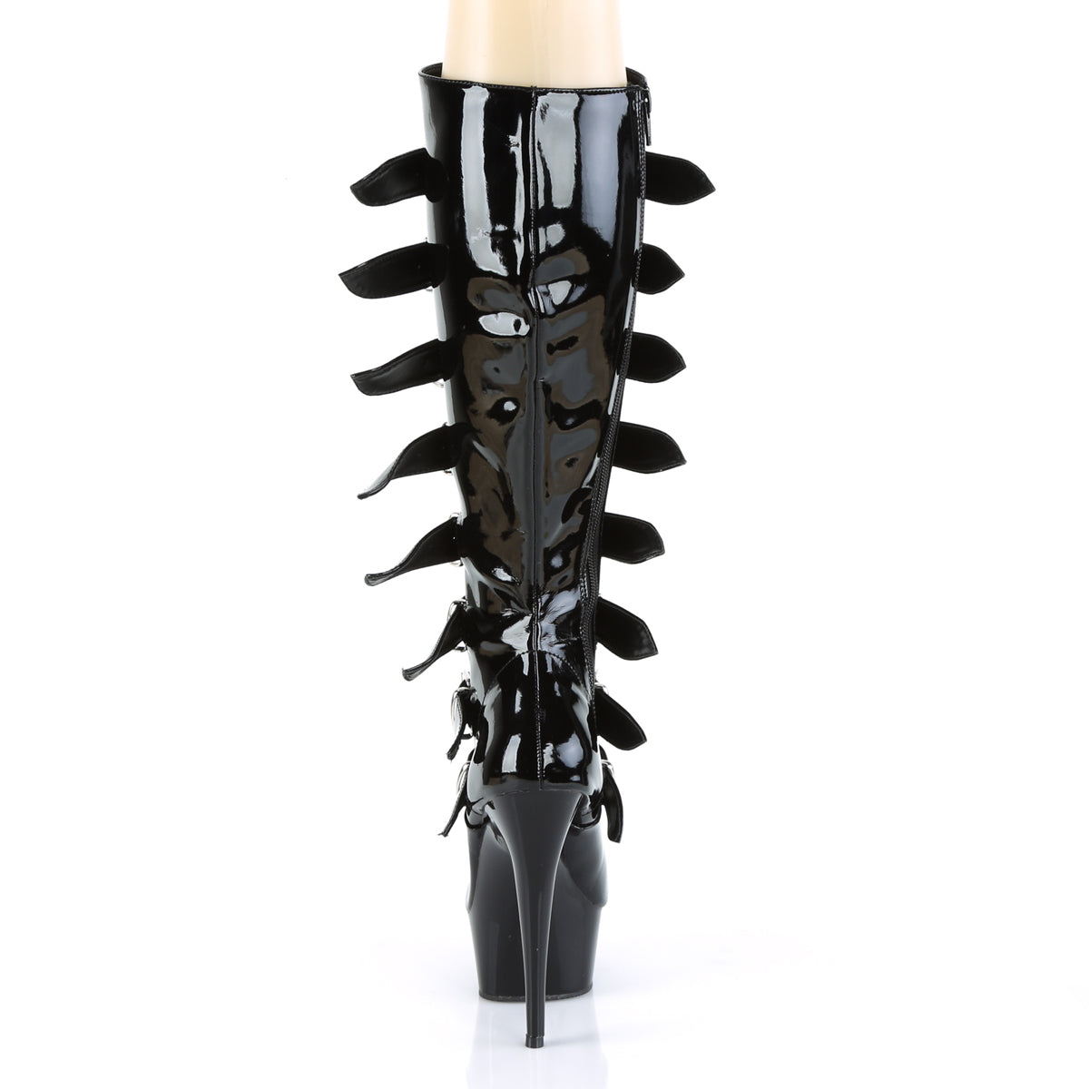 DELIGHT-2049 6" Heel, 1 3/4" PF Buckled Knee BT, Side Zip