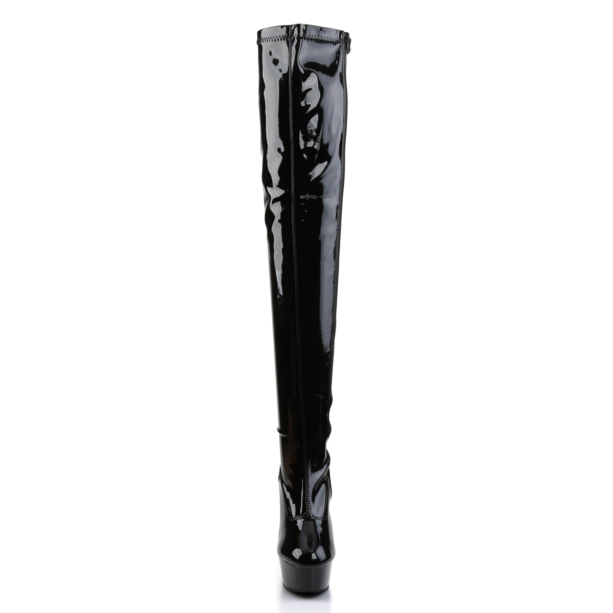 DELIGHT-3000 6" Heel, 1 3/4" PF Thigh High Boot, Side Zip