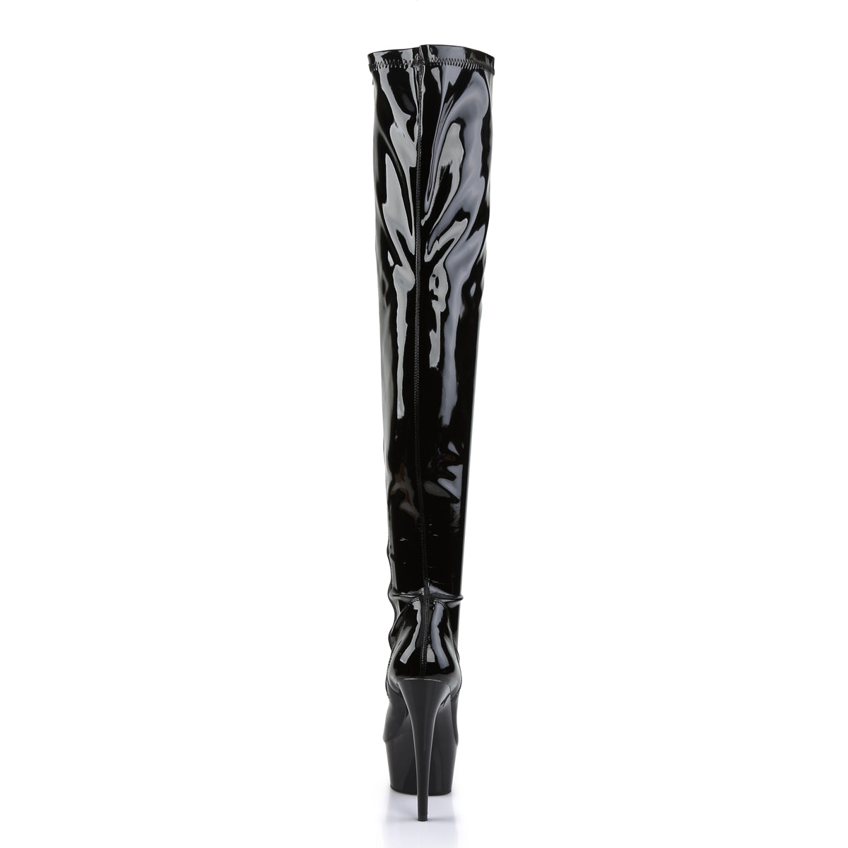 DELIGHT-3000 6" Heel, 1 3/4" PF Thigh High Boot, Side Zip