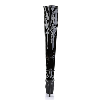 DELIGHT-3000 6" Heel, 1 3/4" PF Thigh High Boot, Side Zip