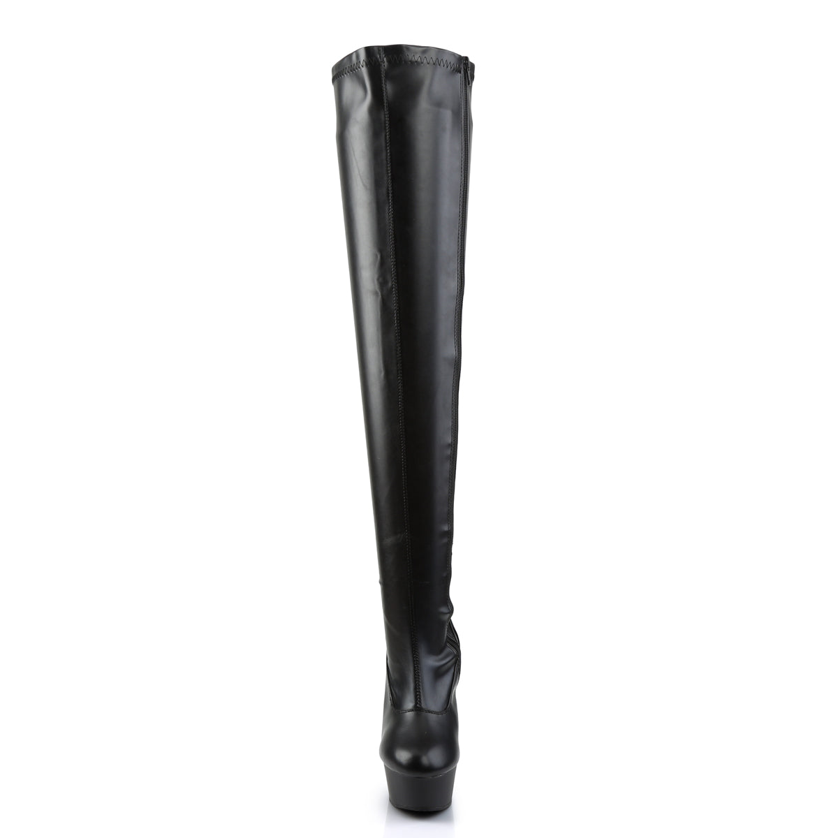 DELIGHT-3000 6" Heel, 1 3/4" PF Thigh High Boot, Side Zip