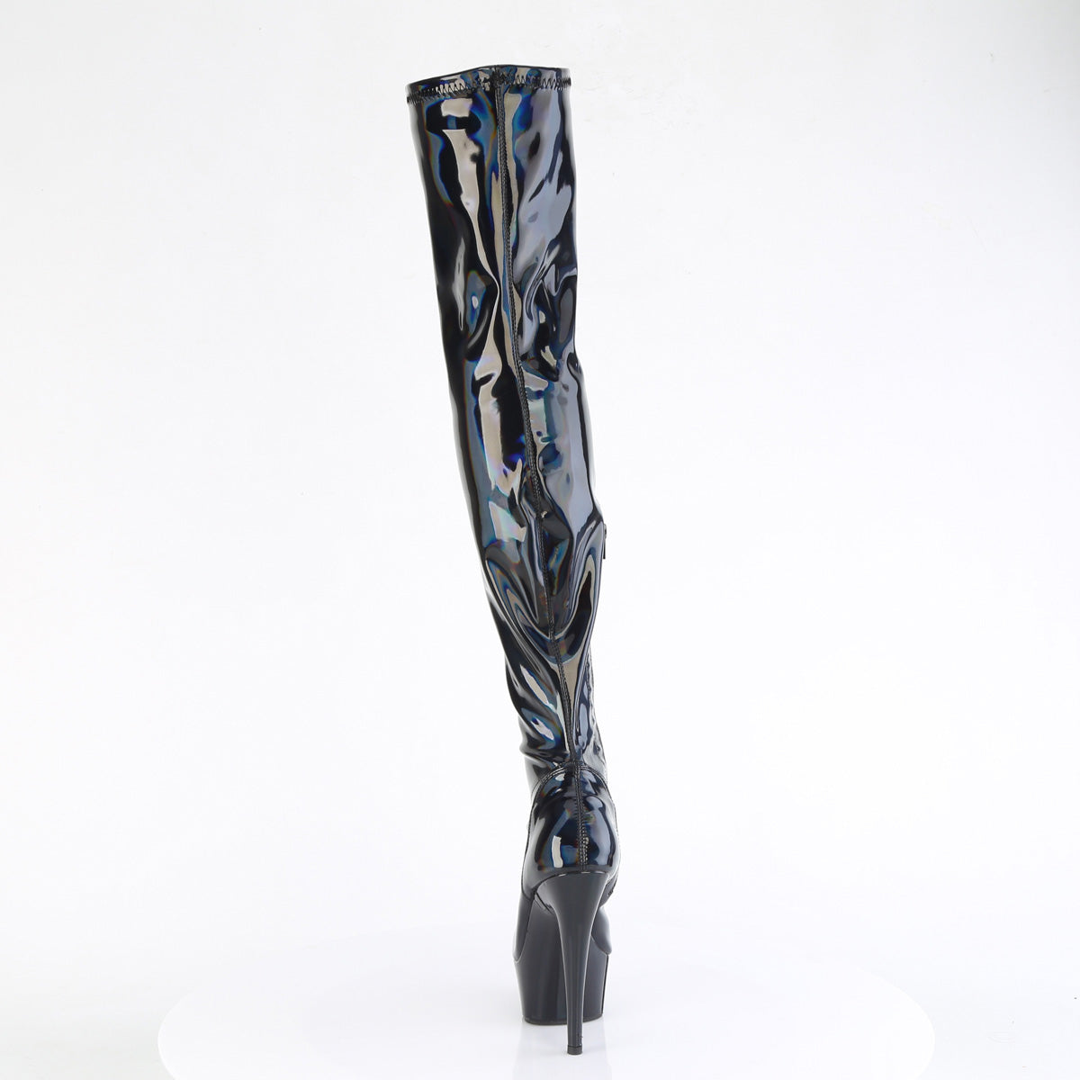 DELIGHT-3000HWR *6" Heel, 1 3/4" PF Stretch Thigh Boot,  12" Side Zip