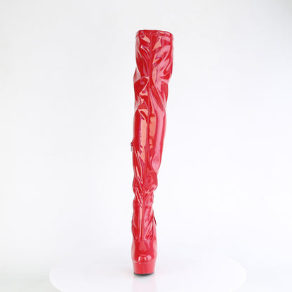 DELIGHT-3000HWR *6" Heel, 1 3/4" PF Stretch Thigh Boot,  12" Side Zip
