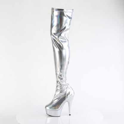 DELIGHT-3000HWR *6" Heel, 1 3/4" PF Stretch Thigh Boot,  12" Side Zip