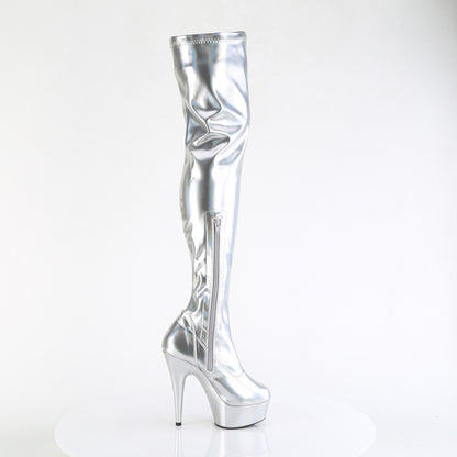 DELIGHT-3000HWR *6" Heel, 1 3/4" PF Stretch Thigh Boot,  12" Side Zip