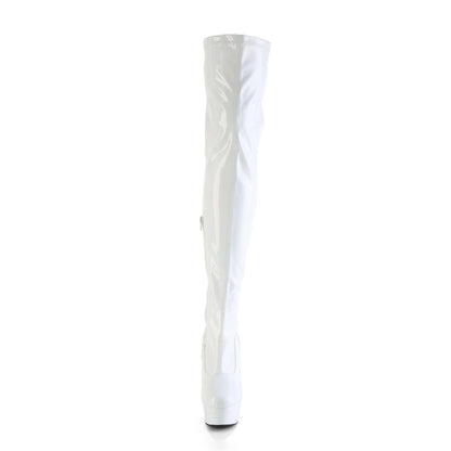 DELIGHT-3000HWR *6" Heel, 1 3/4" PF Stretch Thigh Boot,  12" Side Zip