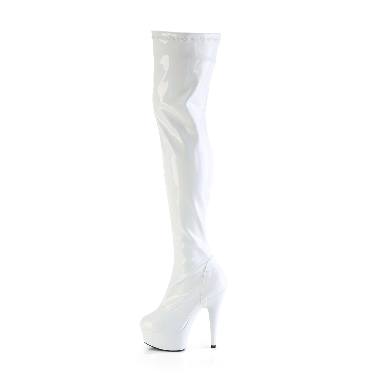 DELIGHT-3000HWR *6" Heel, 1 3/4" PF Stretch Thigh Boot,  12" Side Zip